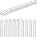 T8 LED Bulbs 4 Foot 18W, Film Coating Glass Tube, 5000K 10 Pack