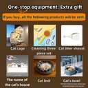 Indoor Cat Cage with Litter Box,Complimentary Cat Bed, Bowl,Teaser Wand