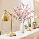 Sggvecsy Artificial Cherry Blossom Flowers 4 Pcs Faux Cherry Blossom Stems Faux Silk Cherry Blossom Branches 41 Fake Flowers Long Stems for Vase Arrangements Home Wedding Table Decor (Pink)