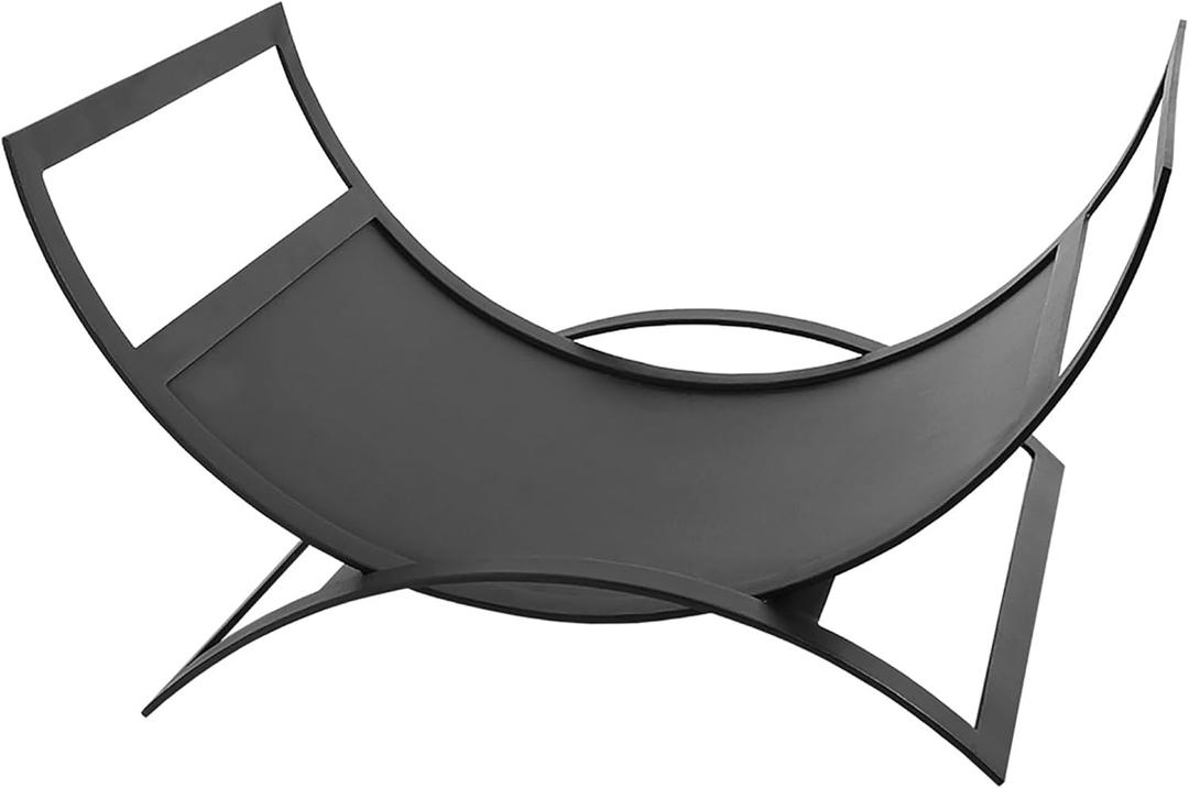 Metropolis Basket Log Holder, Black