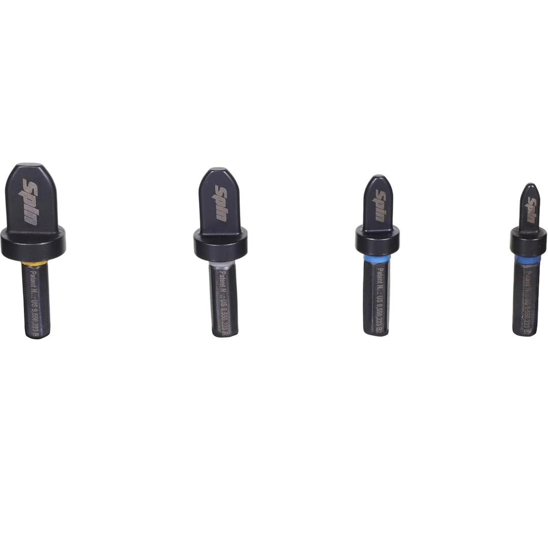 Spin Tools 4000 4-Piece Drill Bit Swaging Tool Set 1/4, 3/8, 1/2, 5/8-Inch