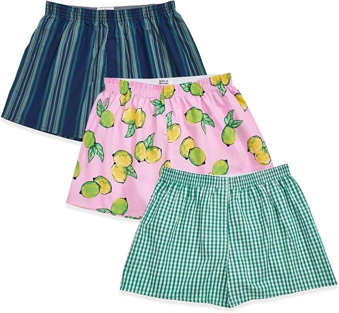 Boxer Shorts for Women Gingham Sleep Y2k Printed Boxers Pj Boxer Short Trendy Checkered Baggy Pj Boxers L