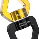 Swing Swivel, 35KN Safety Rotational Device, Swing Spinner for Web Tree Swing, Aerial Dance, Children's Swing, Hanging Hammock Black-Gold