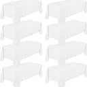 8 Pack Premium White Tablecloth 60 x 126 Inch, Rectangle Table Clothes for 8 Foot Rectangle Tables Washable Polyester Fabric Table Covers for Wedding Party Reception Banquet Buffet Restaurant