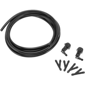 Windshield Washer Nozzle Kit, Front Windshield Spray Nozzles Wiper Spray Washer Jet with Fluid Hose for Honda Odyssey 3.5L V6-Gas Black, 1 Set