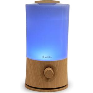 BlueHills Premium 2000 ML XL Large Essential Oil Diffuser Aromatherapy Humidifier for Large Room Home 40 Hour Run Huge Coverage Area 2 Liter Extra Large Capacity Huge Diffuser Wood Grain E005
