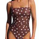 SUUKSESS Women Sexy One Piece Swimsuit Tummy Control Square Neck Bathing Suit L