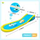 Inflatable Water Slide with Sprinkler for Kids,15FT waterslide with 2 Inflatable Surf Riders and Built-in Sprayer for Ages 6 and Up Backyard Summer Sprinkler and Splash Water Toy Outdoor Fun