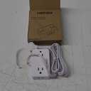 Flat Plug Extension Cord, 6 Ft Ultra Thin Power Strip with 4 AC Wide Spaced Outlets and 4 USB (2 USB-C) Ports, No Surge Protector for Cruise Ship, White Extension Cord for Travel Home Office