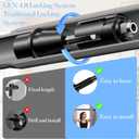 KASURE Tension Curtain Rod 45 to 160 Inch Shower Curtain Rod NO Drilling Extra Long Tension Rod Easy to install Shower Rod for Bathroom Heavy Duty Outdoor Curtain Rods for Windows Black