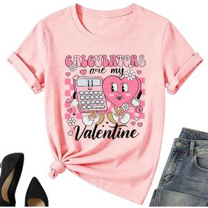 Valentine Day Girl Love Heart Shirt – Kids Valentine Day Cute Cat Short Sleeve Love Heart Boy Tee Top Large