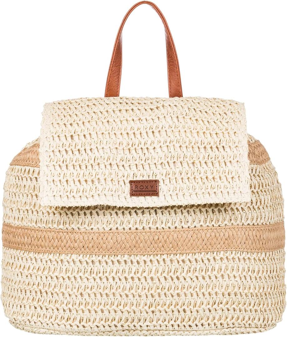 Roxy Spotless Sunnies Backpack | Straw | Beach | Vacation | Travel | Eco-Friendly | Lightweight | Natural