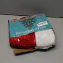 Christmas Tree Skirt, Red Sparkly with Faux Fur Plush Christmas Decorations Tree Base Mat Thick Velvet Rugs for Xmas Party Home Decor (RED)