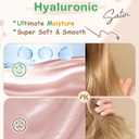 10 x BONNET QUEEN Silk Bonnet for Sleeping Hyaluronic Acid Satin Bonnet, Double Layer Hair Wrap for Curly Hair Women Sleep Cap (Cream Pink & Rose Gold)
