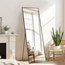 Mirror Full Length, Upgraded 16"x59" Body Wall Mirrors with Shatter-Proof Glass, Floor Standing, Hanging or Leaning, Tall Mirror with Stand Aluminum Alloy Frame for Bedroom Cloakroom