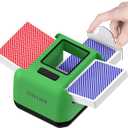 Automatic Card Shuffler|1-2 Deck Electric Card Shuffle Machine|Portable Rechargeable Batteries of Poker,Blackjack,Uno,Skip-Bo,Phase 10 More Playing Shuffler for Home Game,Travel