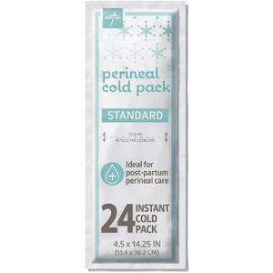 Medline Perineal Cold Packs for Postpartum Care (24 Count) Each Absorbent Pad is 4.5" x 14.25" Perfect for Your After Delivery Postpartum Essentials Kit