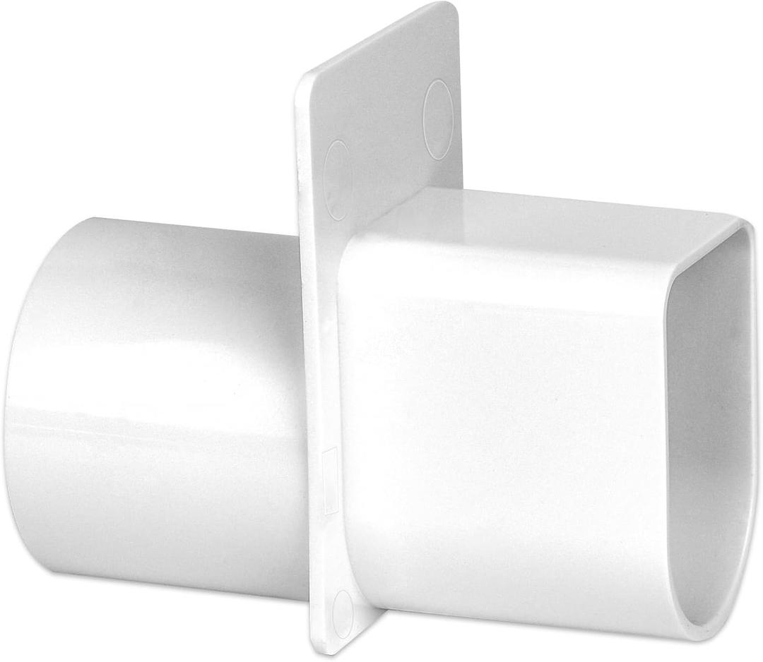 Deck Drain Adapter, fit for Stegmeier Channel Drain fit 1 1/2" Schedule 40 Pipe, White, Pool Deck Drain Plug, Pool Drain Channel Adapter