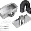 Toe Kick Vent Duct Kit,Under Cabinet HVAC Ducting,Energy Efficient Air Duct Regulator,4" Universal Fit for Kitchen Bathroom Cabinet Toe Kick Space