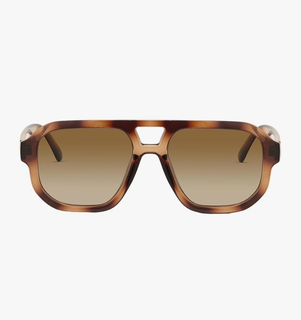 livho Trendy Polarized Square Aviator Sunglasses Women Men Square Eyewear Frame, Retro Sun Glasses for Women Men 2025 Shades