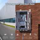 ABS Electrical Junction Box, Ventilated Design, Cable Grommets, IP65 Waterproof Enclosure, Indoor/Outdoor Use with Mounting Panel (Clear Cover, 11.8"x7.9"x5.1")