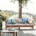LVTXIII 2 Pack Outdoor Pillow Covers ONLY 18x18 Inch, Water-Repellent Square Decorative Cushion Covers for Patio Furniture, Garden, Sofa, A Pebble Blue