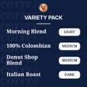Victor Allen's Coffee Variety Pack (Morning Blend, 100% Colombian, Donut Shop Blend, and Italian Roast), 80 Count, Single Serve Coffee Pods for Keurig K-Cup Brewers