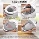 Legigo 5 Pack Thicker Bathroom Toilet Seat Cover Pads- Soft Warmer Toilet Seat Cushion Cover Stretchable Washable Fiber Cloth, Easy Installation Comfortable Toilet Lid Seat Cover(Knit Elongated Gray)
