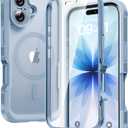 Diaclara Magnetic Designed for iPhone 17 Case 6.3 Inch Full Body Bumper,[Compatible with MagSafe] Military Drop Proof Cover with Built-in Touch Sensitive Anti-Scratch Screen Protector Blue