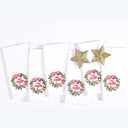 Cotton Clinic Christmas Napkins - Xmas Cloth Dinner Napkins 100% Cotton Set of 6 - Soft Durable Washable - Holiday Napkins 18x18 Embroidered - Merry Christmas Wreath Cloth Dinner Napkins