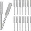 16-Pack 7/32 Inch Titanium Plated Diamond Chainsaw Sharpener, High Hardness Grinding Stone Chainsaw Sharpening Kit for Electric Chainsaw Sharpener/Stone Carvings [3mm Silver]