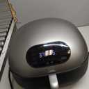 Typhur Dome 2 AI Smart Air Fryer, Large Flat Airfryer with Top & Bottom Heating, Self-cleaning Digital Fryer, PFAS free Ceramic Basket, Fits a 12" Pizza or Steaks, Whisper-Quiet, 120V (Silver)