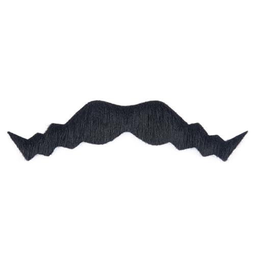 Cosela Self Adhesive Black Fake Mustache for Men Classic Fake Beard Stick On Costume Mustache for Cosplay Party Halloween pack Of 4