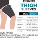BODYPROX Thigh Compression Sleeve(1 Pair), Hamstring Compression Sleeve for Men and Women