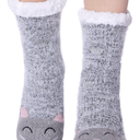 MQELONG Womens Super Soft Cute Cartoon Animal fuzzy Cozy Non-Slip Winter Slipper Socks