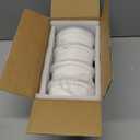 Ceramic Ramekins with Lids Oven Safe Set of 4, Baking Bowls for Dessert, Food Storage Bowls with Airtight Lids, Meal Prep Containers, Lunch Office Meal for Microwave and Freezer, White Ripple (12 oz)