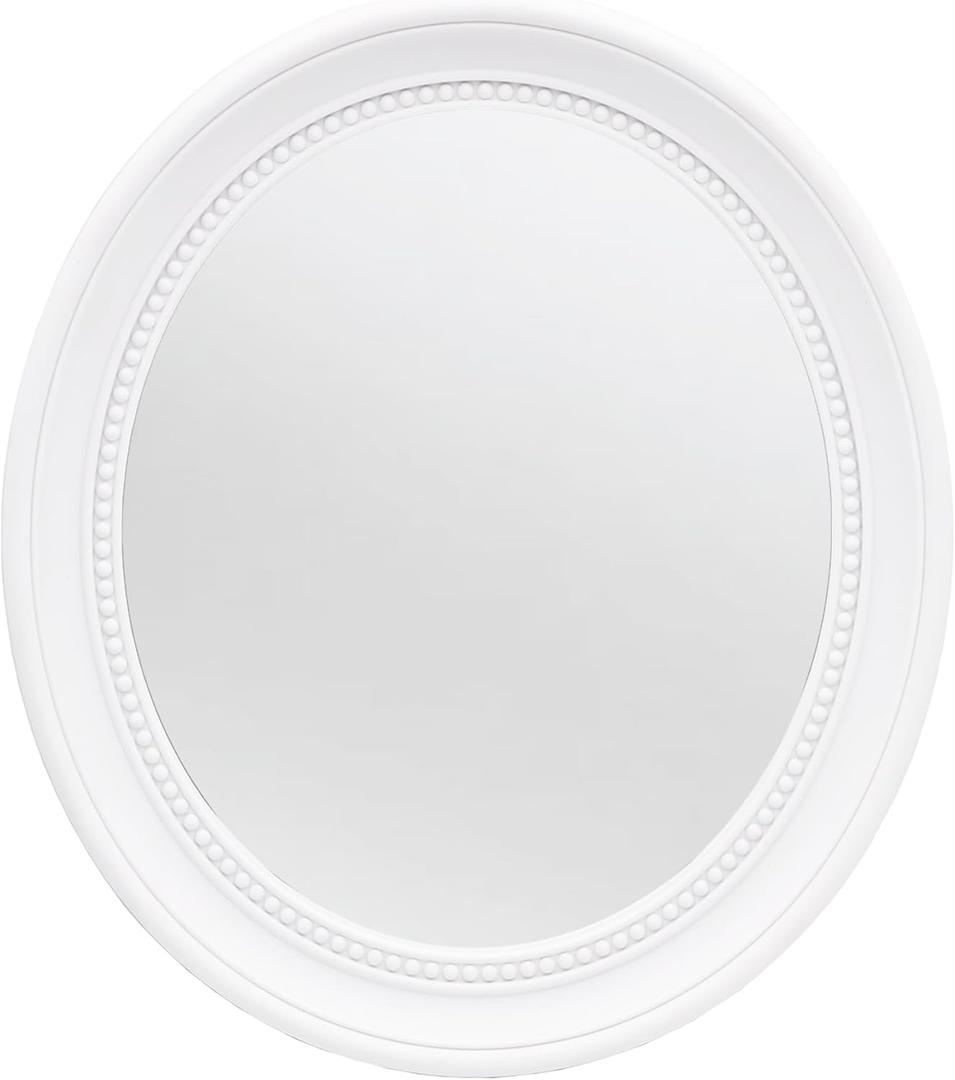 OIGUMR White Oval Bathroom Mirror Oval Wall Mirror 20 x 16.1 inch