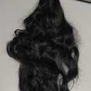 AISI HAIR Black Wig for Women, Long Wavy Lace Hairline Middle Part Synthetic Heat Resistant Wig for Daily Party-26 Inch