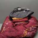 PERFEMET 6-Piece Bed in A Bag Queen Burgundy Marble Comforter Set with Sheets Aesthetic Retro Artwork Style Dark Red Bedding Set for All Season(Burgundy, Queen)