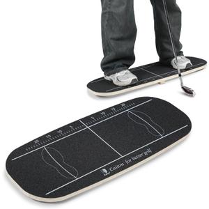 Golf Balance Board Swing Training Aid to Shift Weight Increase Consistency Trainer Gravity Transfer Golf Swing Plate Training Equipment - Strength & Tempo for Chipping Hitting