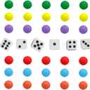 30 Wahoo Board Game Replacement Marbles 5 Each of 6 Colors, 6 Dice and a Play Bag for Wahoo Board Game.(0.55 inches)