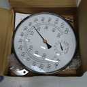 6-Inch Outdoor Thermometer and Humidity Gauge, Window Thermometer for Outside Temperature and Humidity Monitor, Brass Analog Dial, Battery-Free for Patio, Garage, Greenhouse, Garden, Wall