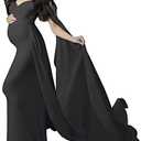 Women Off Shoulder Long Sleeve Maternity Dress Tulle Elegant Slim Fit Gown Baby Shower Photography Maxi Dress for Photo Shoot, Size,XL