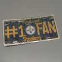 Rico Industries NFL Unisex-Adult #1 Fan Metal License Plate Tag (Team Color)