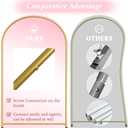 Arch Backdrop Stand and Cover Set 7.2FT/6.6FT/6FT, Gold Wedding Arch Frame with White Arch Cover Stretchy Spandex Wrinkle-Resistant, Wedding Arches for Ceremony Birthday Party Baby Shower