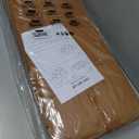 HAUSFRAU Ottoman Storage Bench Folding Foot Rest Stool Upholstered Caramel