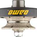 DAMO V25 1 inch Full Bullnose Diamond Hand Profile Wheel, Hand Profiler, Coarse Grit Router Bit, 5/8-11 Thread, for Granite, Concrete, Marble, and Countertop Edge