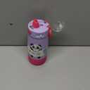 Ello Kids Colby 12oz Stainless Steel Insulated Water Bottle with Straw and Built-In Silicone Coaster Carrying Handle and Leak-Proof Locking Lid for School Backpack, Lunchbox, and Outdoor Sports (Lilac/Pink)