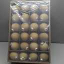 48 Pcs Velvet Christmas Balls Bulk 3.15 Inch Flocked Ball Ornaments Xmas Plastic Decorative Hanging Ornaments for Holiday Party Christmas Tree Decorations (Beige,Brown)