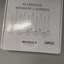 LED Flameless Window Candles With Remote Timer Sliver Base 10 PCS Battery Operated Flickering Taper Candle Lights With Removable Sliver Candle Holders Best Gift For Xmas Wedding Home Dinner Dcor (Silver)